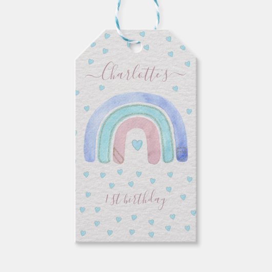 Étiquette de Cadeau pour Premier Anniversaire Arc- (Devant)