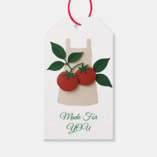 Étiquette de Cadeau pour Tablier "Tomate Faite Pou