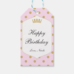 Étiquette de cadeau Princesse Couronne Royale à po