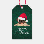 Étiquette de cadeau Pug de Noël (Devant)