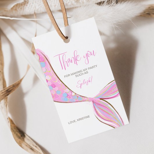 Étiquette de cadeau Queue de sirène violette