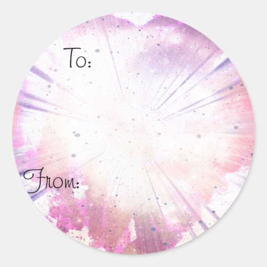 Étiquette de cadeau Rose Blush (Devant)