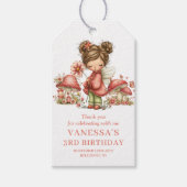 Étiquette de cadeau rose pâle pour la 7e fête d'an (Devant)