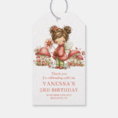 Étiquette de cadeau rose pâle pour la 7e fête d'an (Dos)