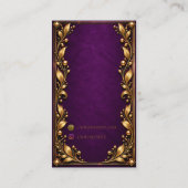 Étiquette de Cadeau Royale Améthyste Violette Doré (Dos)