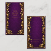 Étiquette de Cadeau Royale Améthyste Violette Doré (Devant / Derrière)
