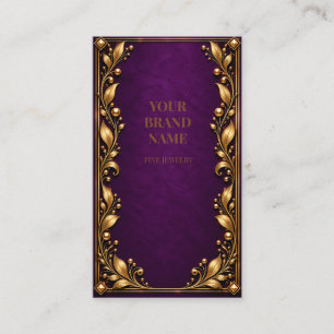 Étiquette de Cadeau Royale Améthyste Violette Doré