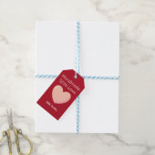 Étiquette de Cadeau Saint-Valentin Faite avec Amou (Avec de laficelle)
