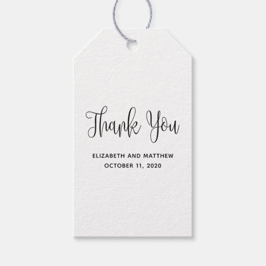 Étiquette de cadeau simple rustique. Mariage kraft (Devant)