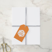 Étiquette de cadeau Tabletop Chic en orange (Avec de la ficelle)
