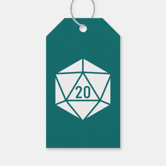 Étiquette de Cadeau Tabletop Chic en Teal (Devant)