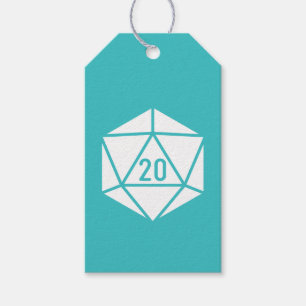 Étiquette de Cadeau Tabletop Chic en Turquoise