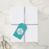 Étiquette de Cadeau Tabletop Chic en Turquoise (Avec de la ficelle)