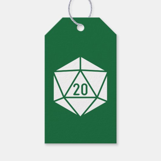 Étiquette de cadeau Tabletop Chic en vert (Devant)