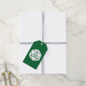 Étiquette de cadeau Tabletop Chic en vert (Avec de la ficelle)