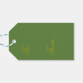 Étiquette de cadeau vert forêt (Dos Horizontal)