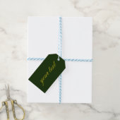 Étiquette de cadeau vert forêt (With Twine)