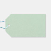 Étiquette de cadeau vert pastel blanc d'un an (Dos Horizontal)