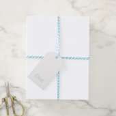 Étiquette de cadeau vert pastel blanc d'un an (Avec de laficelle)