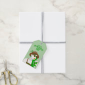 Étiquette de cadeau verte moderne de la Saint-Patr (Avec de la ficelle)