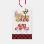 étiquette de cadeau Yuletide Yeehaw bottes de cowb (Devant)