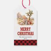 étiquette de cadeau Yuletide Yeehaw bottes de cowb (Dos)