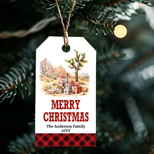 étiquette de cadeau Yuletide Yeehaw bottes de cowb