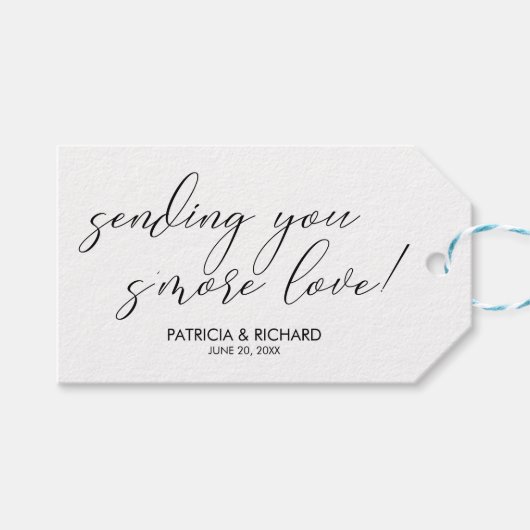 Étiquette de cadeaux de mariage chic pour vous env (Devant (Horizontal))