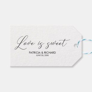 Étiquette de cadeaux de mariage lettrage script L'