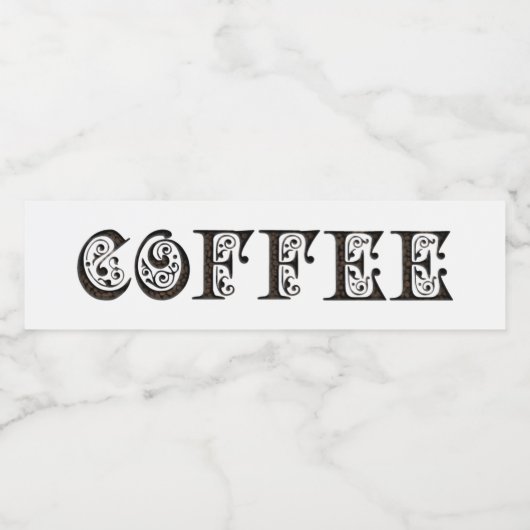 Étiquette de café Élégante typographie Fèves amusa (Étiquettes simples)