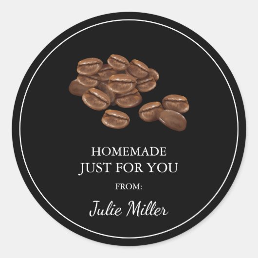 étiquette de café fait maison rien que pour vous (Devant)