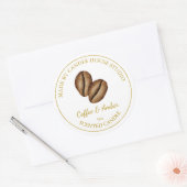 Étiquette de café maison Gold | Blanc (Enveloppe)