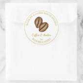 Étiquette de café maison Gold | Blanc (Sac)