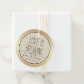 Étiquette de café personnalisée pour mariée et mar (En situation)