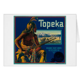 Étiquette de caisse d'agrume de marque de Topeka