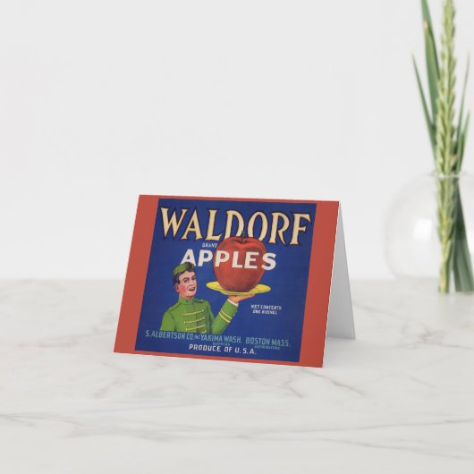 étiquette de caisse des pommes Waldorf 1920 (Devant)
