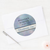 Étiquette de canalisation bleu violet bleu foncé (Enveloppe)