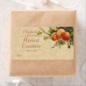 Étiquette de canne à abricot (En situation)