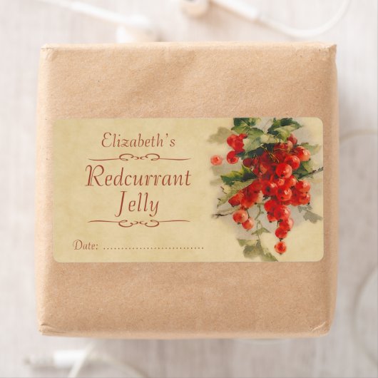 Étiquette de canne à cassis (En situation)