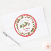 Étiquette de canne à confiture de fraise d'été (Enveloppe)