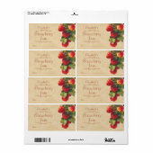 Étiquette de canne à fraises (Feuille entière)