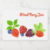 Étiquette de canne à la confiture de Berry mixte (Étiquettes simples)