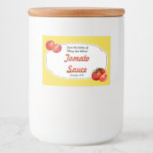 Étiquette de canne à la sauce tomate (Devant)