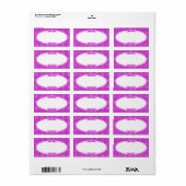 Étiquette de canne à points violets (Feuille entière)