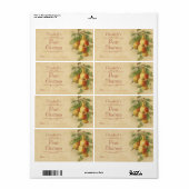 Étiquette de canne à poires (Feuille entière)