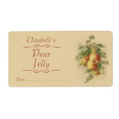 Étiquette de canne à poires (Devant)