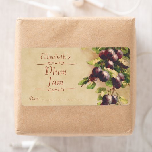 Étiquette de canne à prune (En situation)