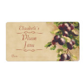 Étiquette de canne à prune (Devant)