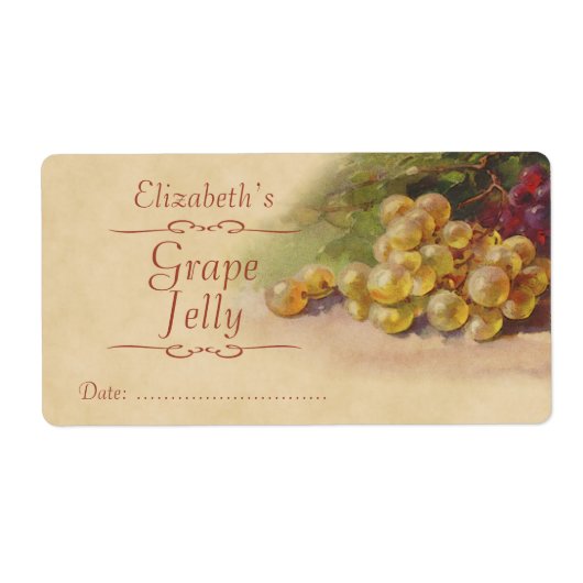 Étiquette de canne à raisins (Devant)