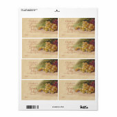 Étiquette de canne à raisins (Feuille entière)